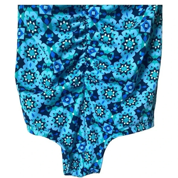 GABAR |Women’s Mixed Floral Print Shirred Front One Piece Swimsuit Plus Size 22W - Picture 4 of 8